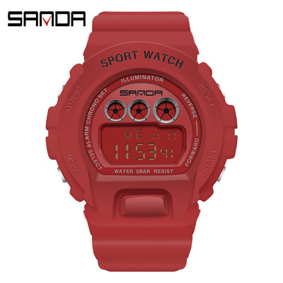 SANDA Fashion Ceas Sport simplu Ceasuri Militare Bărbați Ceas Deșteptător Ceas Digital Impermeabil Rezistent la Ms reloj hombre