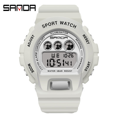SANDA Fashion Ceas Sport simplu Ceasuri Militare Bărbați Ceas Deșteptător Ceas Digital Impermeabil Rezistent la Ms reloj hombre