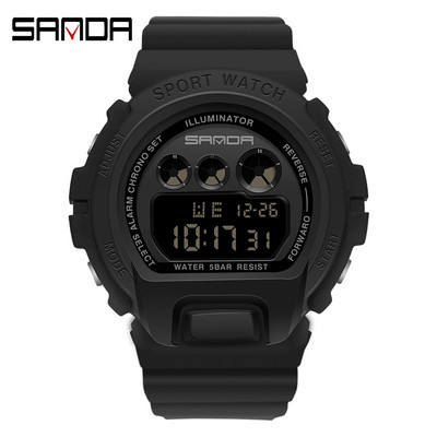 SANDA Fashion Ceas Sport simplu Ceasuri Militare Bărbați Ceas Deșteptător Ceas Digital Impermeabil Rezistent la Ms reloj hombre