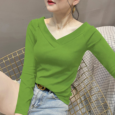 Ženska ležerna bluza čistog kroja i dugih rukava