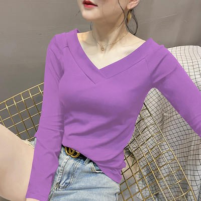 Ženska ležerna bluza čistog kroja i dugih rukava