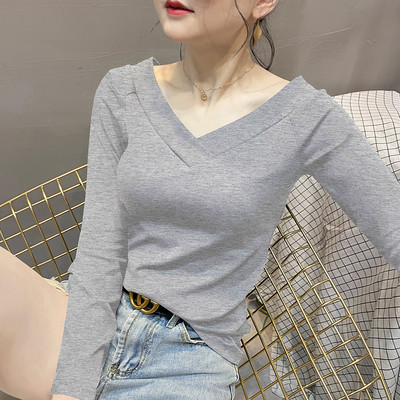 Ženska ležerna bluza čistog kroja i dugih rukava