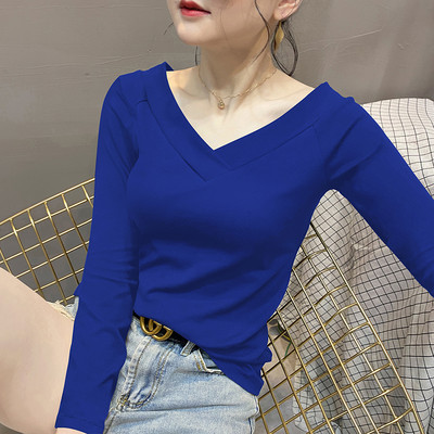 Ženska ležerna bluza čistog kroja i dugih rukava