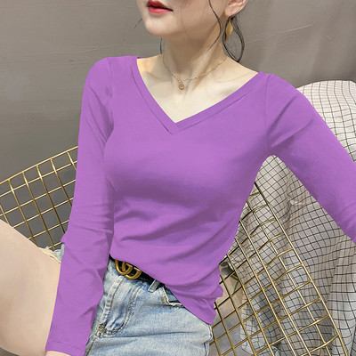 Ženska ležerna bluza čistog kroja i dugih rukava