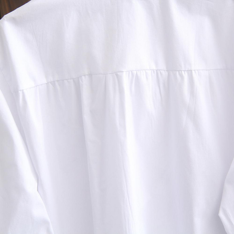 2021 proljeće jesen veće veličine za žene velika bluza labava ležerna pamučna duga majica dugih rukava s printom cvijeća bijela 3XL 4XL