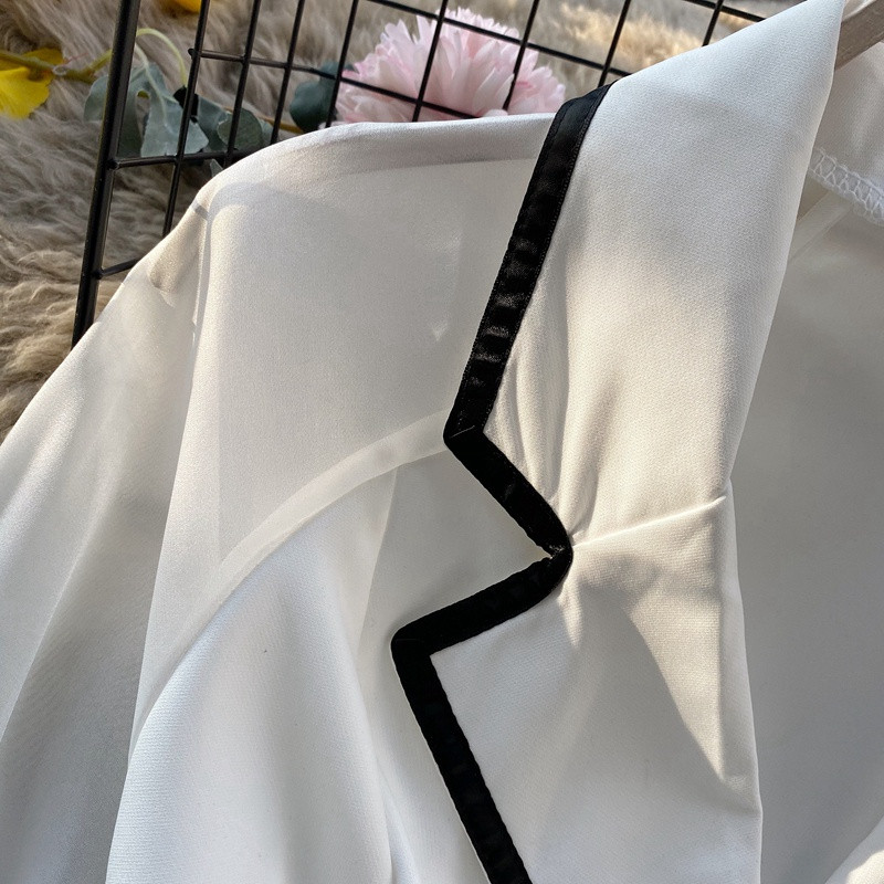 Ženska bluza košulja 2020. Francuski vintage sako s mašnom Šifonske košulje OL Uredska moda Uzak struk Dizajn s volanima Camisas Blusa muje