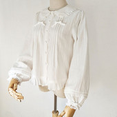 Slatka Lolita košulja Peter Pan ovratnik, bluza s runom dugih rukava za žene