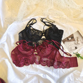 Naiste pitsist rinnahoidja ja püksikute komplekt ilma polsterduseta