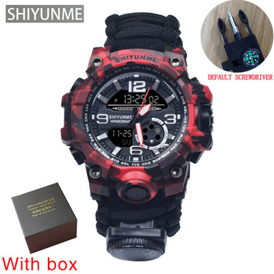 SHIYUNME katonai digitális karóra férfi vízálló kültéri sport férfi karórák iránytű elektronikus kronográf relogio masculino