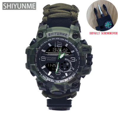 SHIYUNME katonai digitális karóra férfi vízálló kültéri sport férfi karórák iránytű elektronikus kronográf relogio masculino