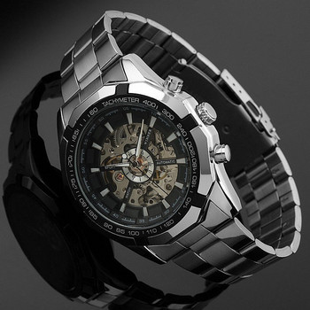 Hot Winner Luxury Brand Luxury Sport Men Automatic Skeleton Mechanical Military Watch Men full Steel Stainless Band Luxury