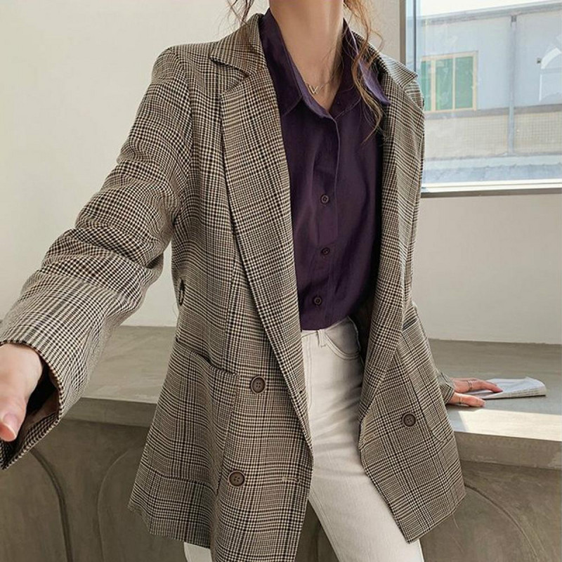 Vintažinė apykakle, moteriška palaidinė Marškiniai Rudens žiemos stora moteriška palaidinė Viršutiniai drabužiai Purpuriniai marškiniai 2020 m.