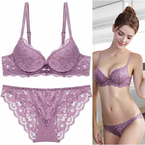Női csipkével párnázott melltartó és bugyi