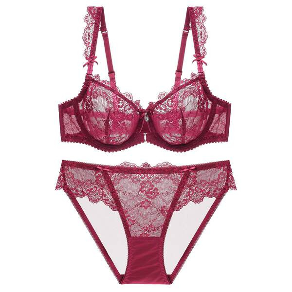 Set dama din doua piese din dantela cu bretele reglabile