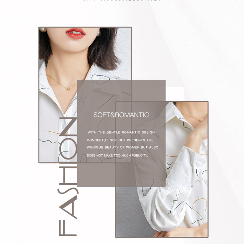 Nova proljetna bijela košulja za žene 2021. široke ženske majice i bluze s džepovima, ležerne duge rukave od šifona Mujer