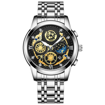 2022 m. Auksinis Populiariausių prekių ženklų vyriški rankiniai laikrodžiai Vandeniui atsparus prabangus auksinis rankinis laikrodis, skirtas vyriškam laikrodžiui, dovanoms, dovanoms Relogio Masculino