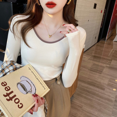 Naujo modelio moteriška rudeninė palaidinė kvadratine iškirpte