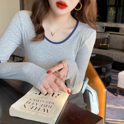 Naujo modelio moteriška rudeninė palaidinė kvadratine iškirpte