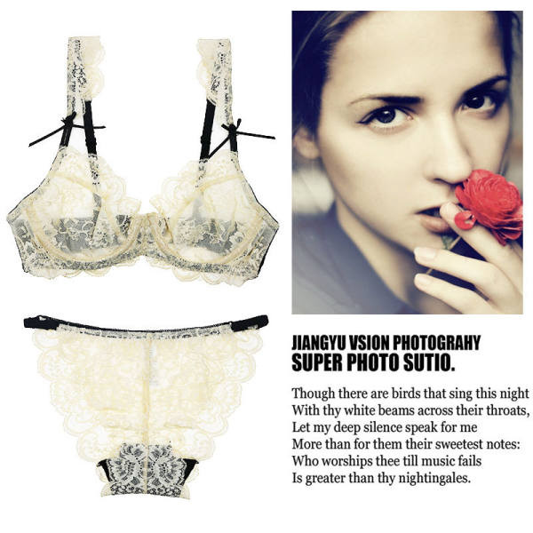 Női csipke fehérnemű szett 2 részből - melltartó és bugyi