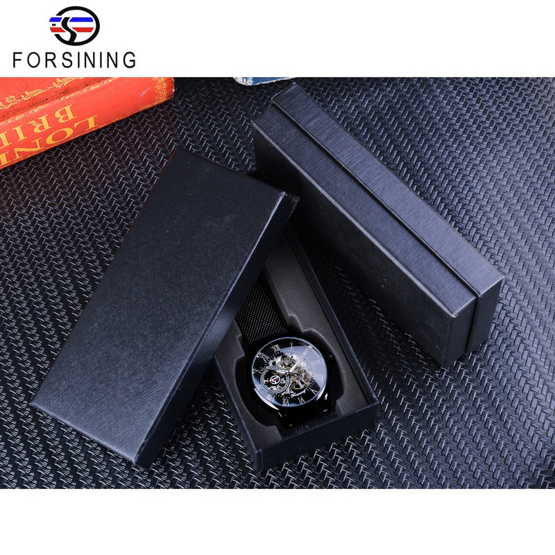 Forsining retro modni dizajn Skeleton Sport mehanički sat Svjetleće kazaljke Prozirna mrežasta narukvica za muškarce Luksuzni vrhunski brend