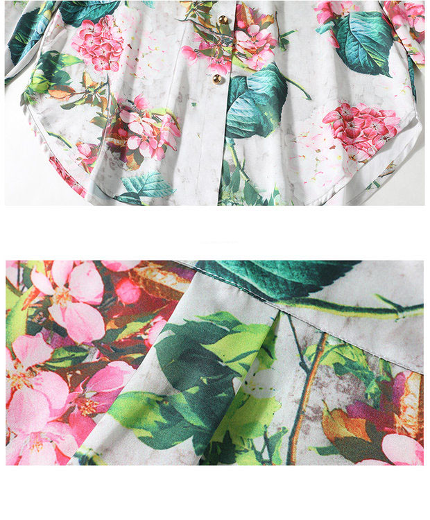 CHICLADY vintažinio dizainerio stiliaus gėlėmis marginta tropinė gėlėta palaidinė moteriška elegantiška moteriška pavasario vasaros marškinėliai, laisvalaikio satino viršūnės za