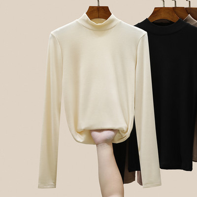 Ženska bluza sa visokom polo kragnom - čisti model