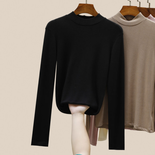 Ženska bluza sa visokom polo kragnom - čisti model