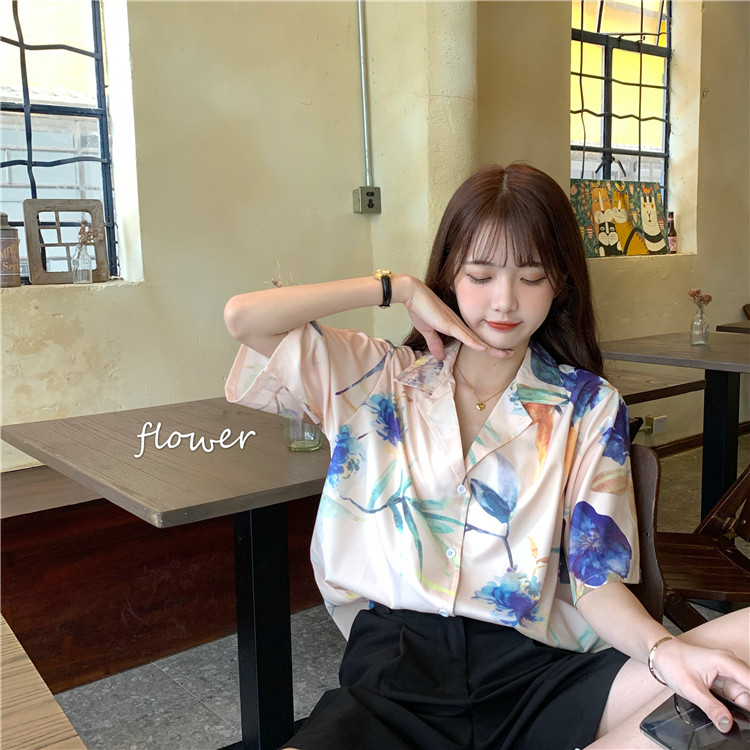 Ženske majice i bluze 2020. Ljeto Havajski stil Opuštena udobna ležerna šifonska košulja kratkih rukava Ženska odjeća Ženske košulje