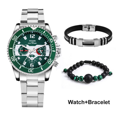 Muški satovi Vrhunski luksuzni poslovni kvarcni ručni sat za muškarce Narukvica Poklon set Vodootporni sat za muškarce Relogio Masculino