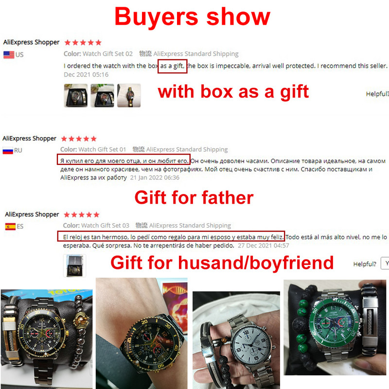 Muški satovi Vrhunski luksuzni poslovni kvarcni ručni sat za muškarce Narukvica Poklon set Vodootporni sat za muškarce Relogio Masculino