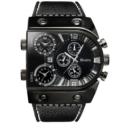 Luksusa vīriešu pulkstenis hronogrāfs zelta pulksteņi 3 laika joslu nerūsējošā tērauda liela ciparnīca vīriešu zelta rokas pulkstenis Relogio Masculino