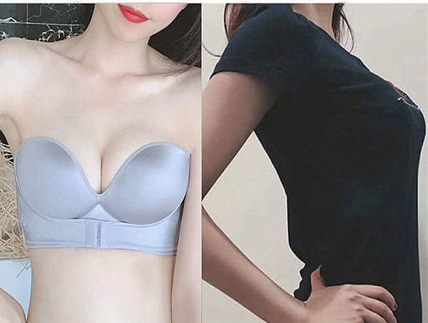 Moteriška priekyje užsegama liemenėlė be petnešėlių