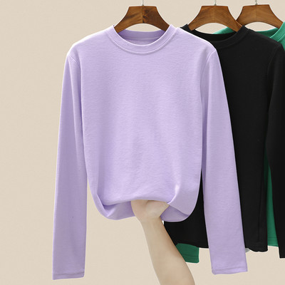 Изчистен модел дамска блуза с овално деколте