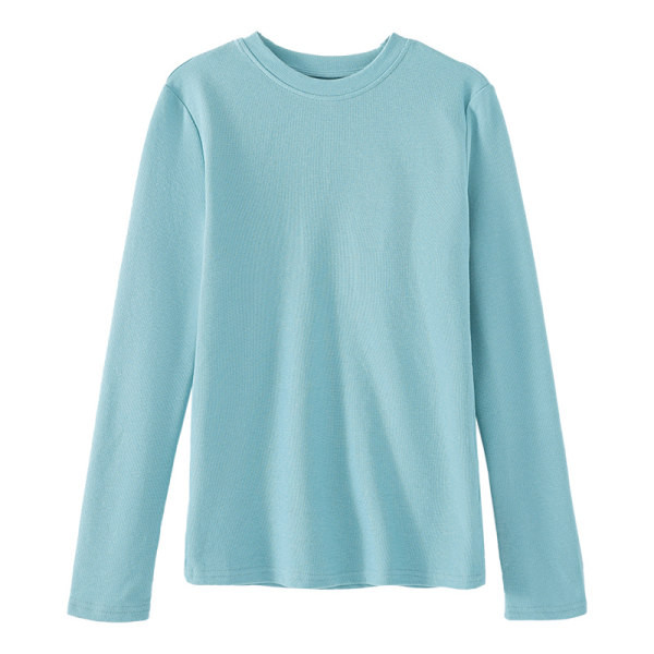 Изчистен модел дамска блуза с овално деколте