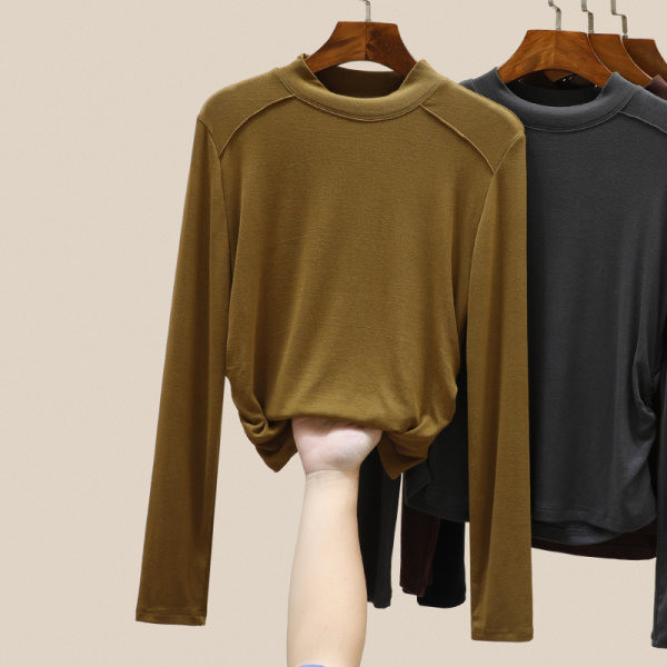 Ежедневна дамска блуза с обло деколте-няколко цвята