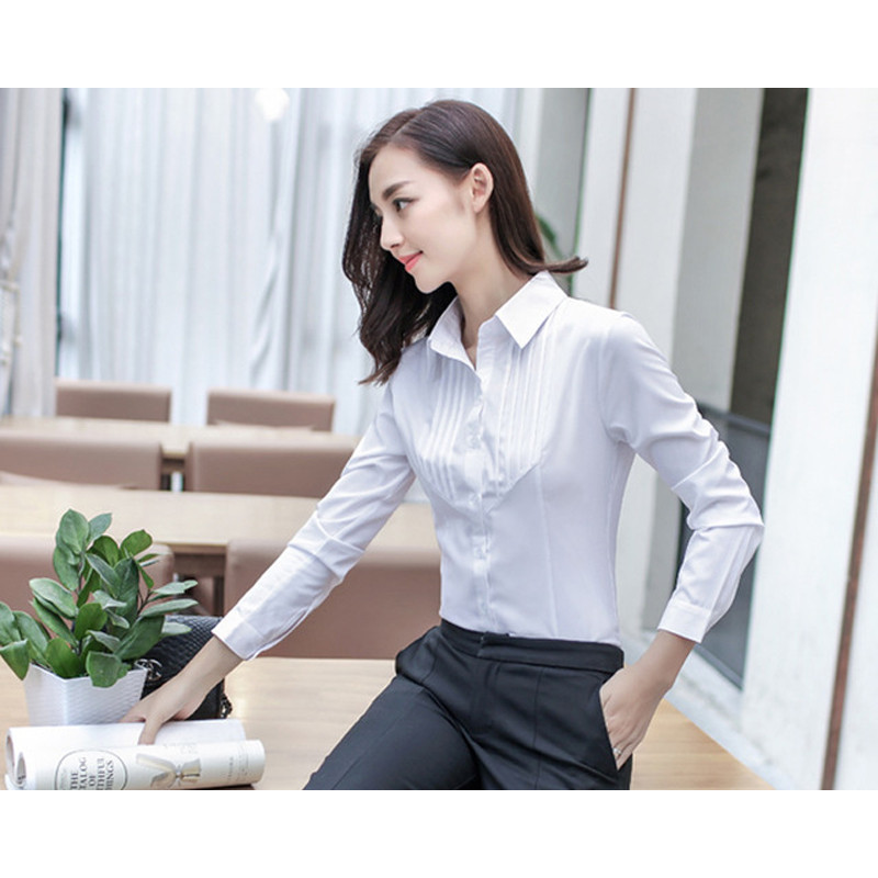 Női ingek Női felsők és blúzok Fehér blúz OL Nyári Női Ruhák Kosztümök Mujer De Moda 2019 Blusas Femininas