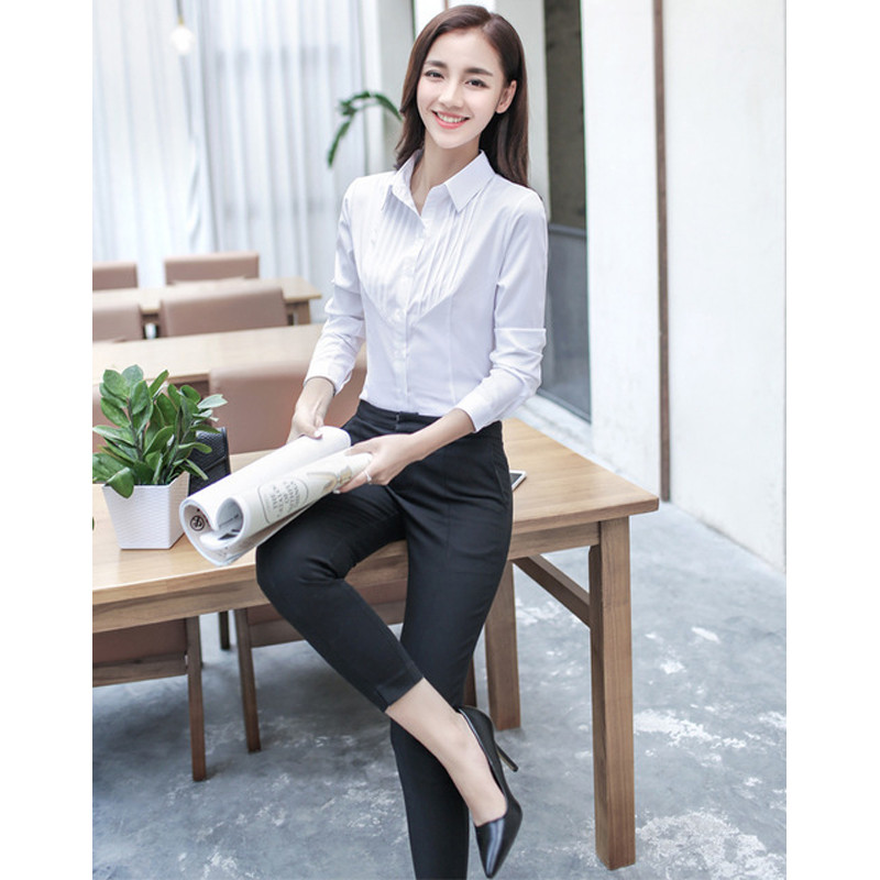 Női ingek Női felsők és blúzok Fehér blúz OL Nyári Női Ruhák Kosztümök Mujer De Moda 2019 Blusas Femininas