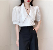 Nova ljetna seksi majica za 2020. Ženska bijela majica Ženska bluza kratkih puf rukava Ženske modne bluze Ženske bluze