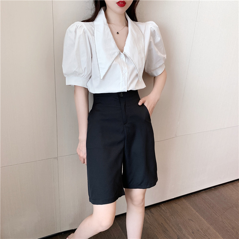 Nova ljetna seksi majica za 2020. Ženska bijela majica Ženska bluza kratkih puf rukava Ženske modne bluze Ženske bluze