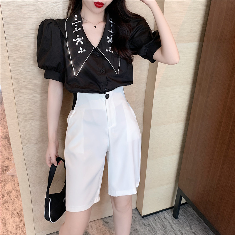 Nova ljetna seksi majica za 2020. Ženska bijela majica Ženska bluza kratkih puf rukava Ženske modne bluze Ženske bluze