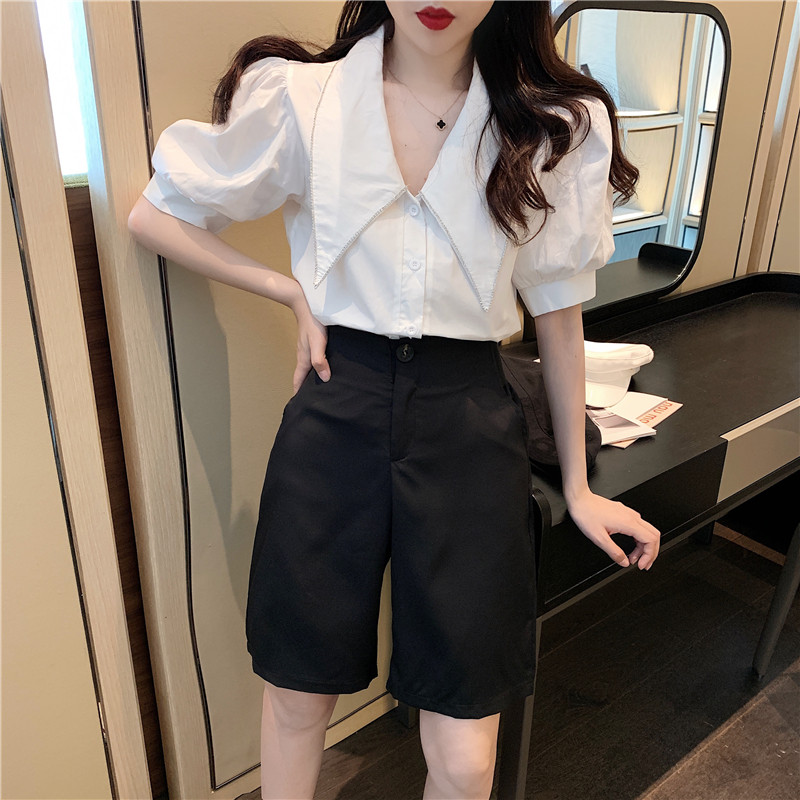 Nova ljetna seksi majica za 2020. Ženska bijela majica Ženska bluza kratkih puf rukava Ženske modne bluze Ženske bluze