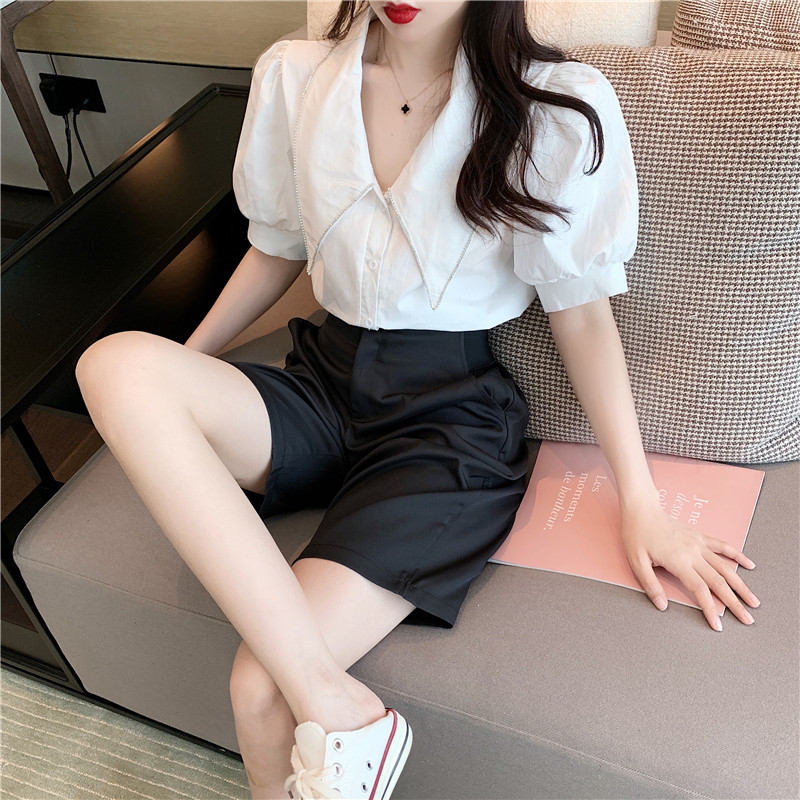 Nova ljetna seksi majica za 2020. Ženska bijela majica Ženska bluza kratkih puf rukava Ženske modne bluze Ženske bluze