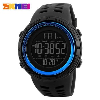 Fashion SKMEI Outdoor Sport Ρολόι Ανδρικά Ρολόγια Ξυπνητήρι Chrono 5Bar Αδιάβροχο ψηφιακό ρολόι Reloj Hombre 1251