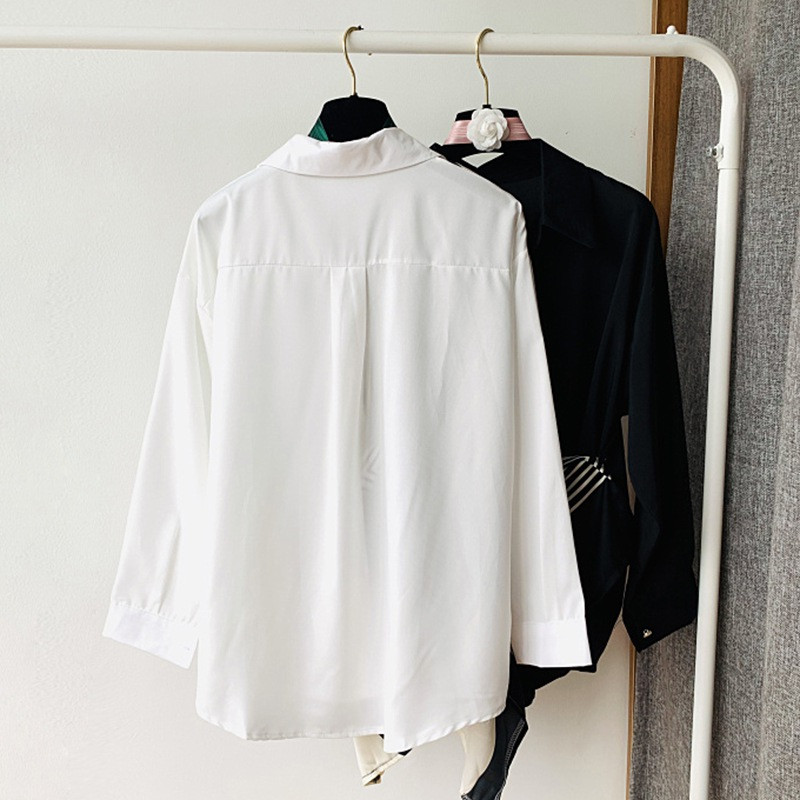 Cămăși cu dungi pentru femei, la modă, mozaic, bluză largi, pentru femei, cu guler în picioare, bluze și topuri cu mânecă lungă