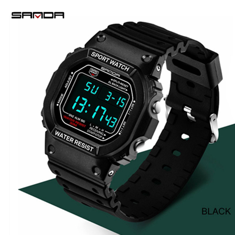 SANDA modni sportski sat muškarci žene vrhunske marke profesionalni vodootporni vojni satovi vrhunski muški retro analogni kvarcni digitalni