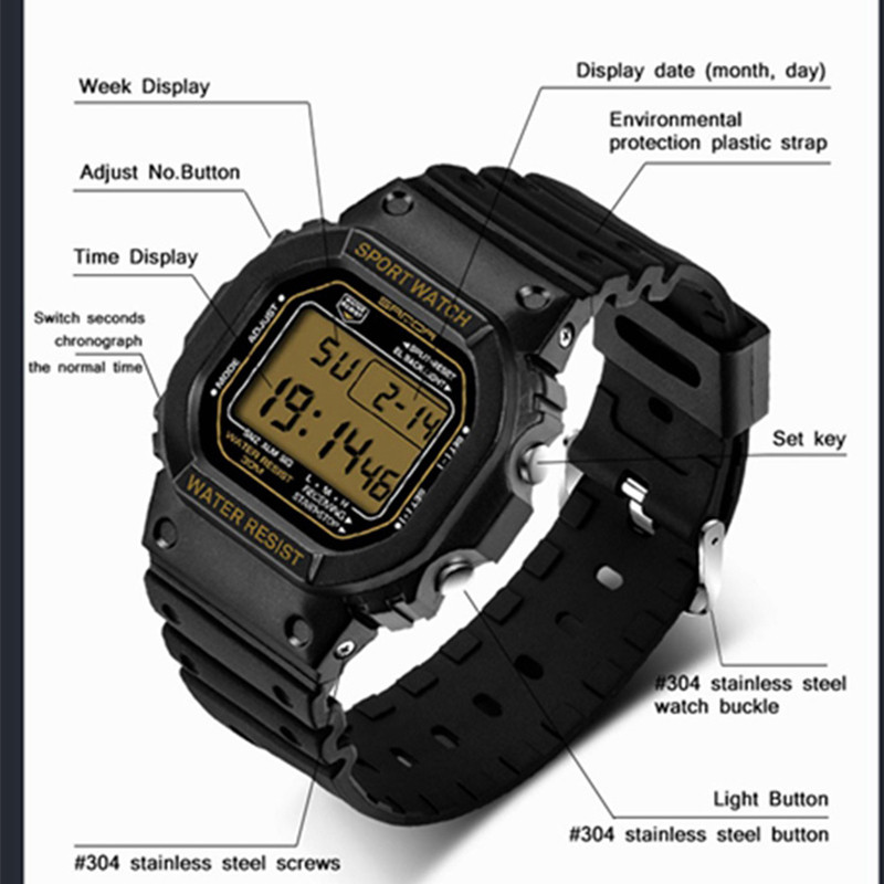 SANDA modni sportski sat muškarci žene vrhunske marke profesionalni vodootporni vojni satovi vrhunski muški retro analogni kvarcni digitalni