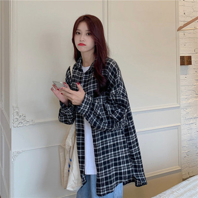 Ingek Női Kockás Rózsaszín Laza vállú zseb Főiskolai hallgatók Összes felsőruházat Koreai Stílus Napi elegáns felsők Pár ősz