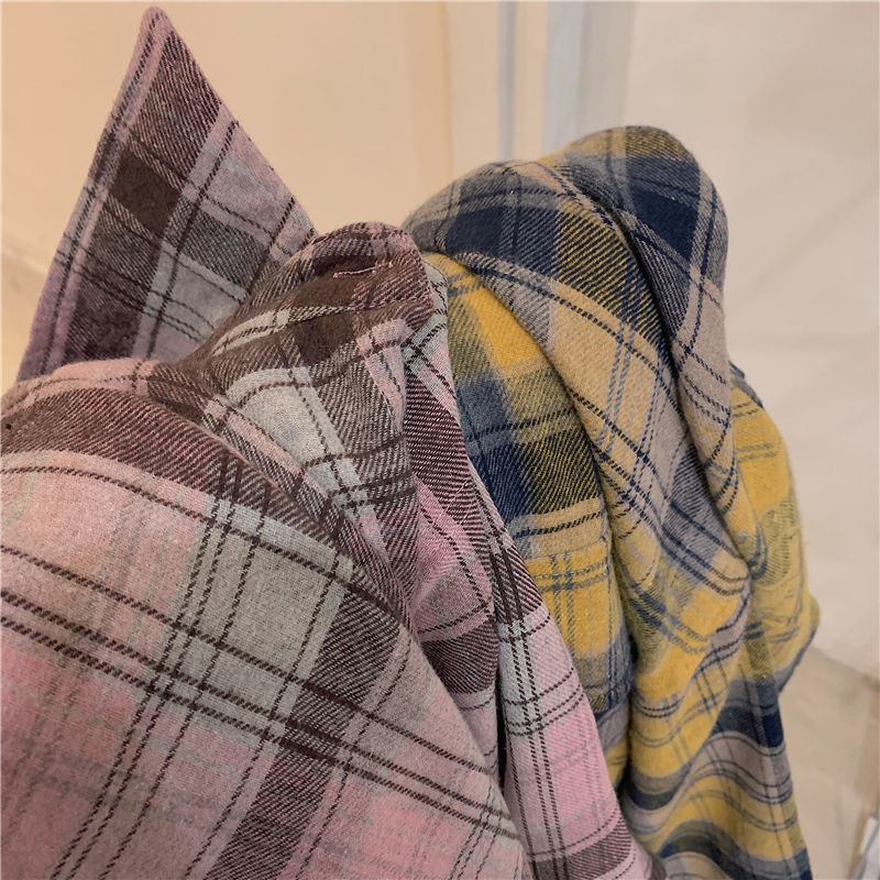 Ingek Női Kockás Rózsaszín Laza vállú zseb Főiskolai hallgatók Összes felsőruházat Koreai Stílus Napi elegáns felsők Pár ősz