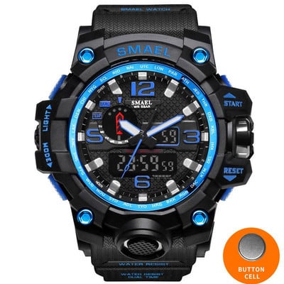 2018-as SMAEL férfi sportórák vízálló digitális karóra LED férfi karóra óra Man 1545 montre homme Big Military Outdoor