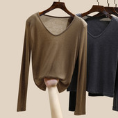 Ženska ležerna bluza dugih rukava čistog uzorka